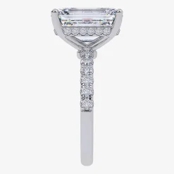 (F-G /Vs2-Si1) Womens 10 1/2 Ct. T.W. Lab Grown White Diamond 14K Gold Side Stone Engagement Ring