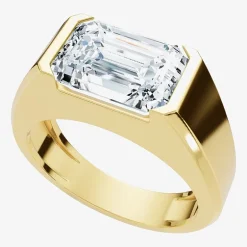 (F-G /Vs1-Vs2) Mens 3 CT. Lab Grown White Diamond 14K Gold Solitaire Engagement Ring