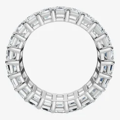 (F-G /Vs1-Vs2) Unisex Adult 5MM 6 CT. T.W. Lab Grown White Diamond 14K Gold Eternity Wedding Band