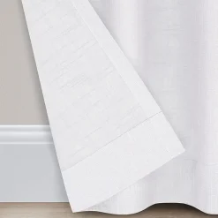 Fieldcrest Arden Solid Cotton Grommet Top Sheer Single Curtain Panel