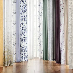 Fieldcrest Arden Solid Cotton Grommet Top Sheer Single Curtain Panel
