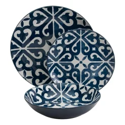 Fieldcrest Atlas Medallion 12-pc. Stoneware Dinnerware Set