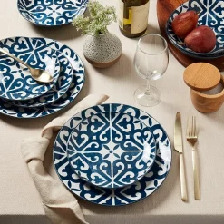 Fieldcrest Atlas Medallion 12-pc. Stoneware Dinnerware Set