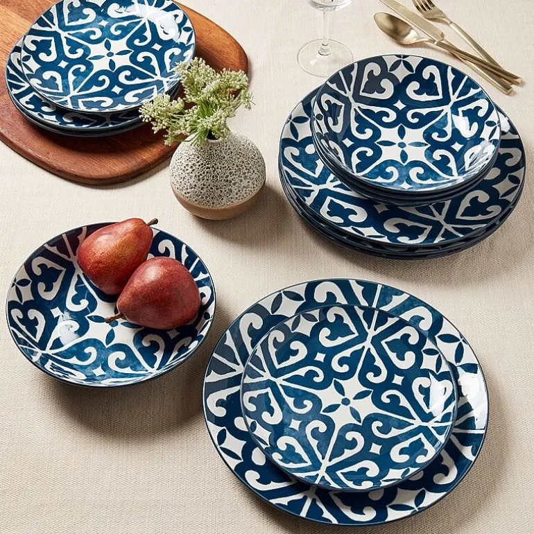 Fieldcrest Atlas Medallion 12-pc. Stoneware Dinnerware Set