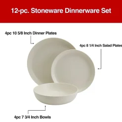 Fieldcrest Legacy Denim 12-pc. Stoneware Dinnerware Set