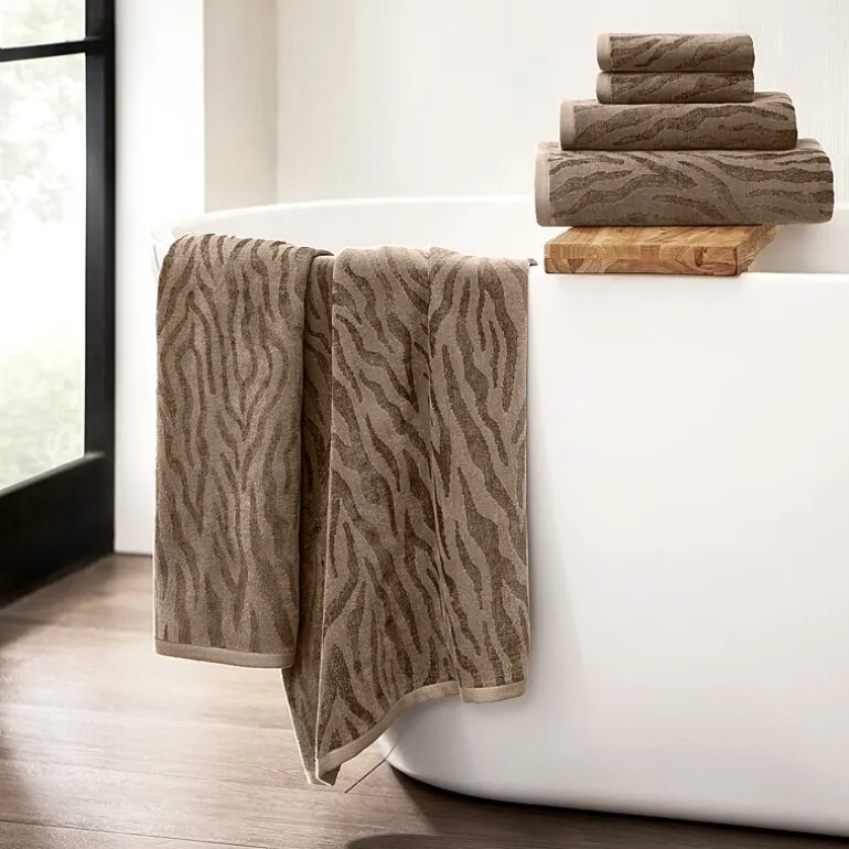 Fieldcrest Oversized Zebra Textured Bath Towel