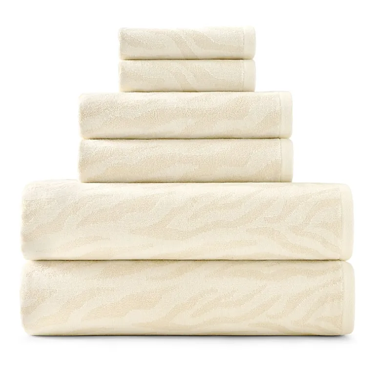 Fieldcrest Oversized Zebra Textured Bath Towel
