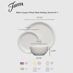 Fiesta Bistro Coupe 3-pc. Ceramic Place Setting