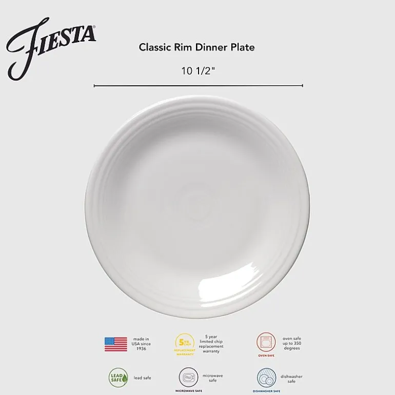 Fiesta Classic Rim Ceramic Dinner Plate