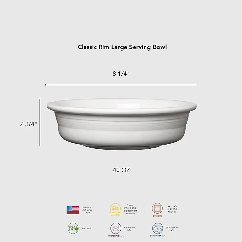Fiesta Classic Rim Ceramic Serving Bowl