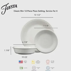 Fiesta Classic Rim 12-pc. Dinnerware Set