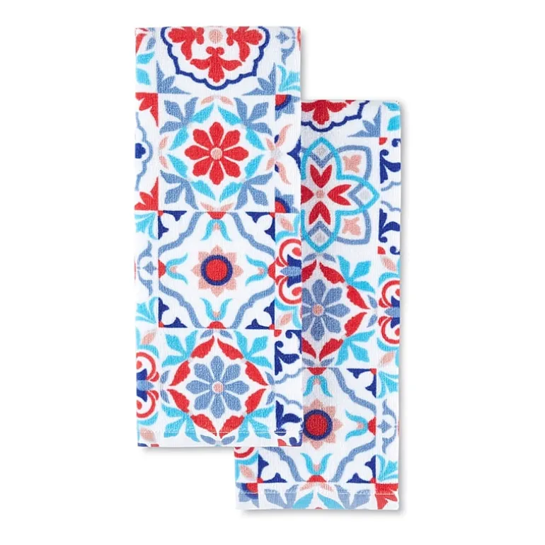 Fiesta Worn Tiles 2-pc. Kitchen Towel Set