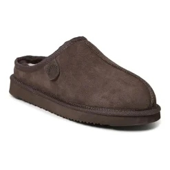 Fireside by Dearfoam’s Men's Grafton Genuine Shearling Clog With Taping Slippers