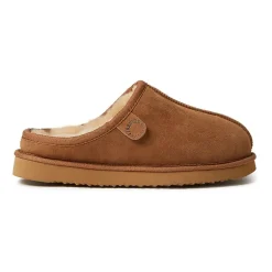 Fireside by Dearfoam’s Men's Grafton Genuine Shearling Clog With Taping Slippers