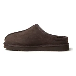 Fireside by Dearfoam’s Men's Grafton Genuine Shearling Clog With Taping Slippers