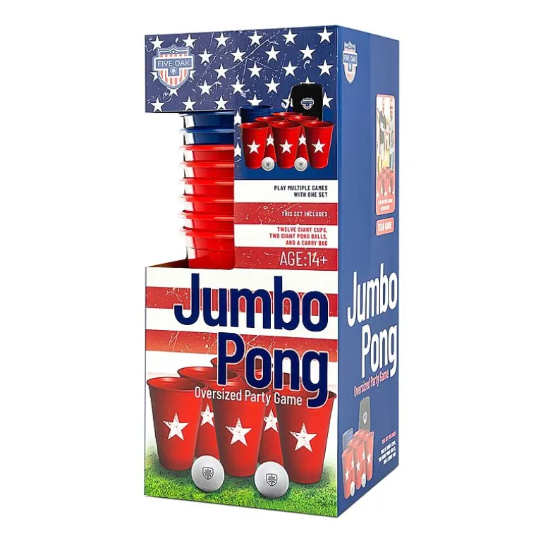 Five Oak Americana Usa Jumbo Yard Pong Outdoor Play Set