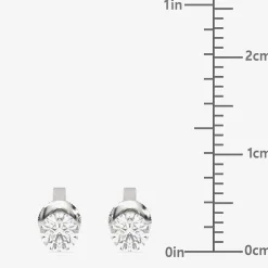 Floating Diamonds (F / Vs2) 1/2 CT. T.W. Lab Grown White Diamond 14K Gold 4.2mm Round Stud Earrings