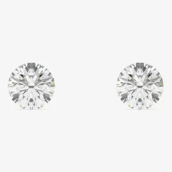 Floating Diamonds (F / Vs2) 1 CT. T.W. Lab Grown White Diamond 14K Gold 5.4mm Round Stud Earrings