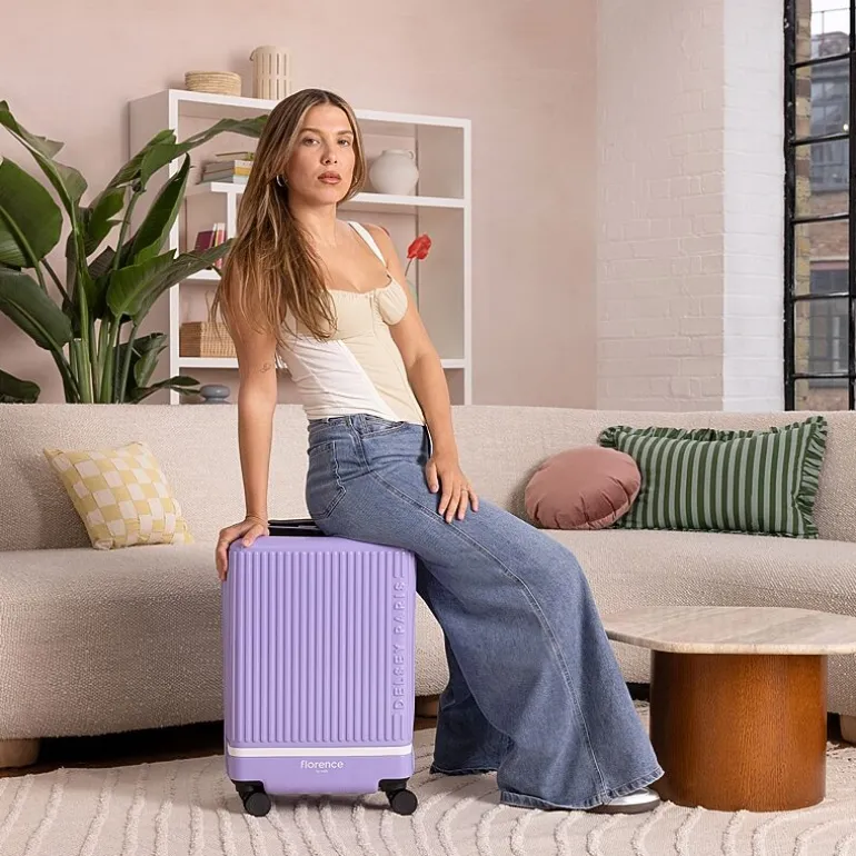 Florence By Mills X Delsey Paris Spin Me Away 20 Inch Hardside Expandable Carry-On Spinner Luggage