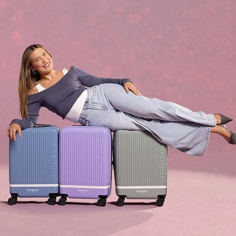 Florence By Mills X Delsey Paris Spin Me Away 20 Inch Hardside Expandable Carry-On Spinner Luggage