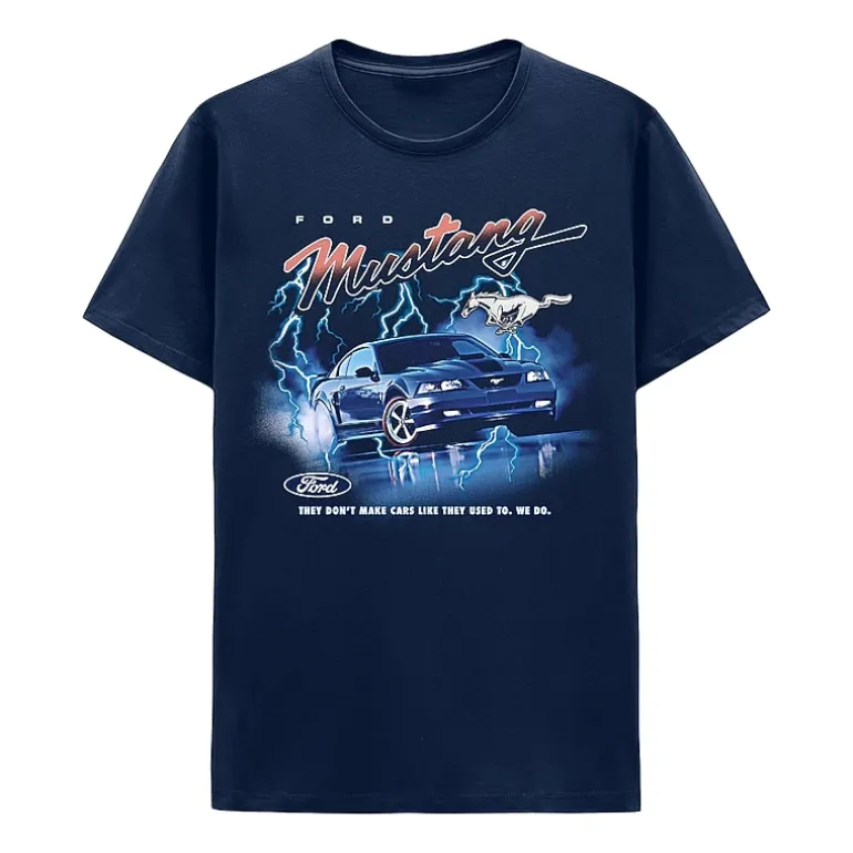 Ford Mustang Mens Crew Neck Short Sleeve Regular Fit Graphic T-Shirt