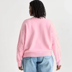 Forever 21 Juniors Plus Womens Crew Neck Long Sleeve Pullover Sweater