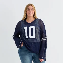 Forever 21 Juniors Plus Womens V Neck Long Sleeve Pullover Sweater