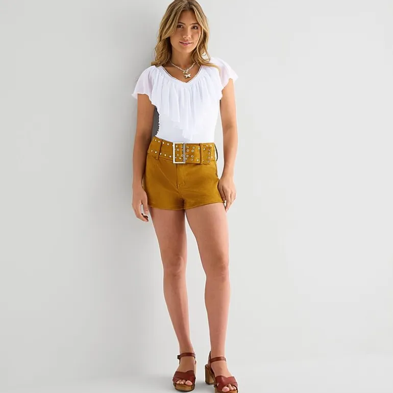 Forever 21 Juniors Womens High Rise Juniors Shortie Short