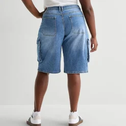 Forever 21 Womens High Rise Juniors Plus Cargo Short