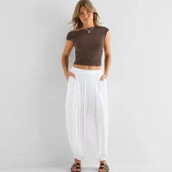 Forever 21 Womens Juniors Cuffed Mid Rise Pull-On Pant