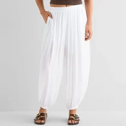 Forever 21 Womens Juniors Cuffed Mid Rise Pull-On Pant