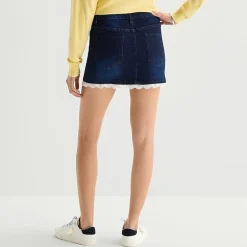 Forever 21 Womens Juniors Mid Rise Denim Skirt