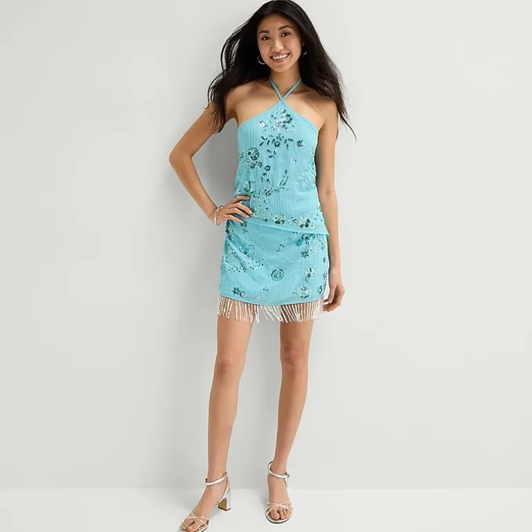 Forever 21 Womens Juniors Mid Rise A-Line Skirt