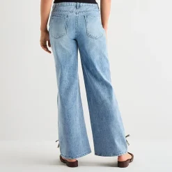 Forever 21 Womens Juniors Mid Rise Loose Fit Jean
