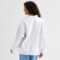Forever 21 Womens Juniors Mock Neck Long Sleeve Sweatshirt