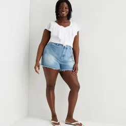 Forever 21 Womens 3" Juniors Plus Denim Short