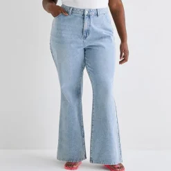 Forever 21 Womens Juniors Plus Low Rise Flare Leg Jean