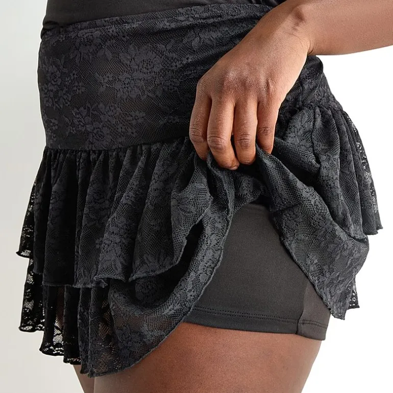 Forever 21 Womens Juniors Plus Mid Rise Flared Skirt