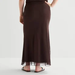 Forever 21 Womens Juniors Plus Mid Rise Maxi Skirt