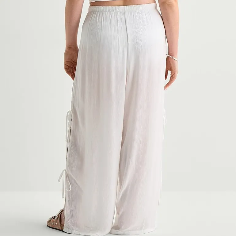 Forever 21 Womens Juniors Plus Straight Mid Rise Pull-On Pant