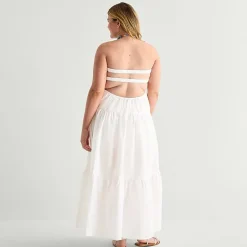 Forever 21 Womens Juniors Plus Sweetheart Neck Sleeveless Maxi Dress
