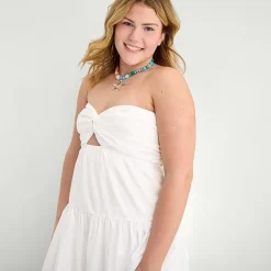 Forever 21 Womens Juniors Plus Sweetheart Neck Sleeveless Maxi Dress