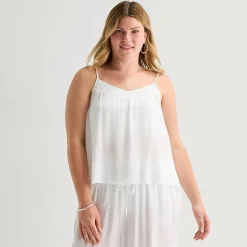 Forever 21 Womens Juniors Plus Scoop Neck Sleeveless Camisole