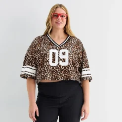 Forever 21 Womens Juniors Plus Short Sleeve Jersey