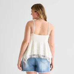 Forever 21 Womens Juniors Plus V Neck Sleeveless Babydoll Top