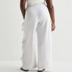 Forever 21 Womens Juniors Plus Wide Leg Mid Rise Pull-On Pant