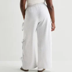 Forever 21 Womens Juniors Plus Wide Leg Mid Rise Pull-On Pant
