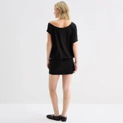 Forever 21 Womens Juniors Short Sleeve Off the Shoulder Bodycon Dress