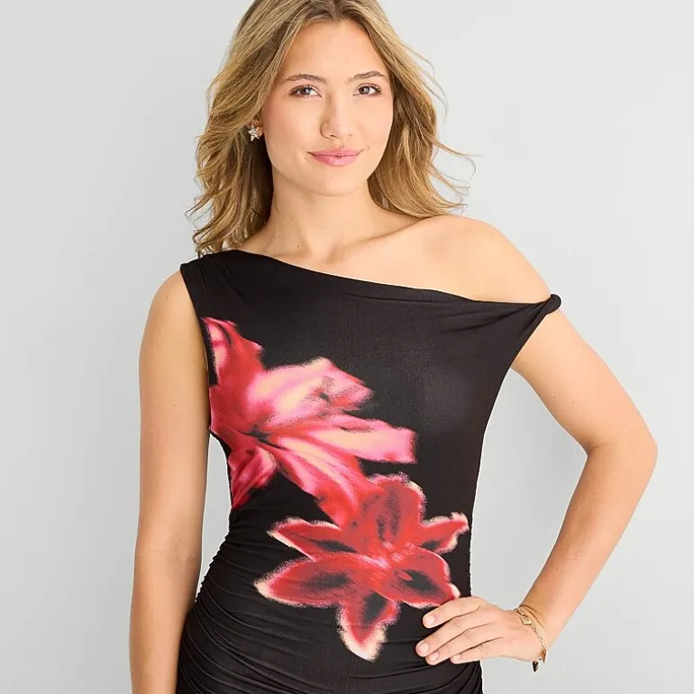 Forever 21 Womens Juniors Sleeveless Off the Shoulder Bodycon Dress