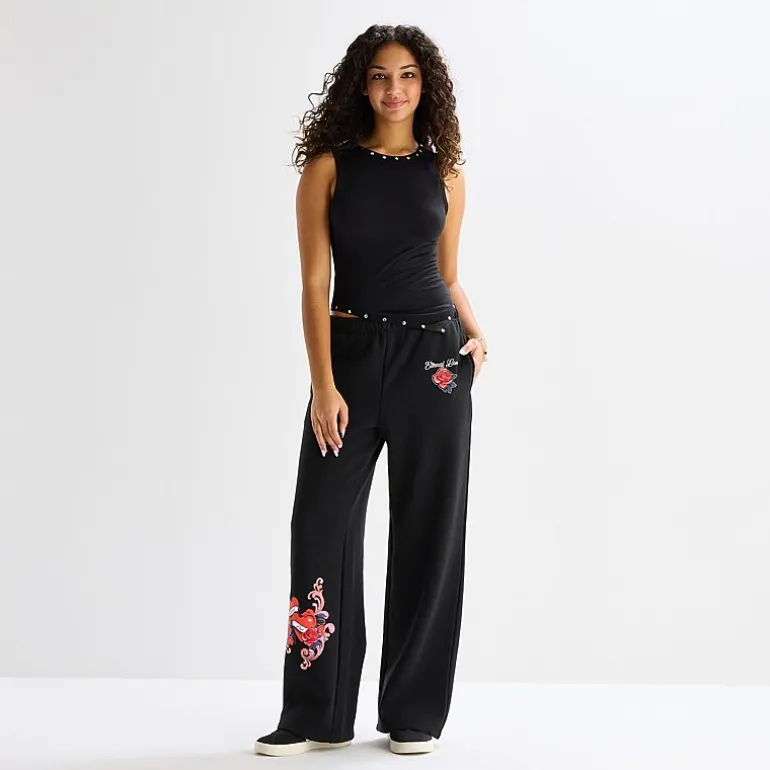 Forever 21 Womens Juniors Wide Leg Sweatpant